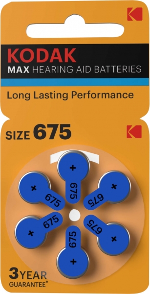 Kodak Hearing Aid Battery 675 Düğme Pil