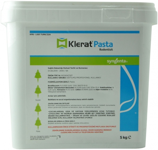 Syngenta Klerat Pasta 5 kg Haşere İlacı