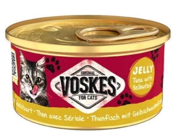 Voskes Ton Balığı ve Sarı Kuyruklu Yetişkin 85 gr Kedi Maması