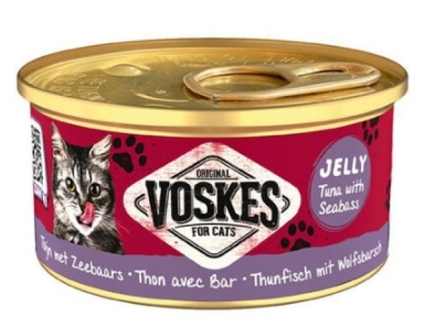 Voskes Ton Balığı ve Levrekli Yetişkin 85 gr Kedi Maması