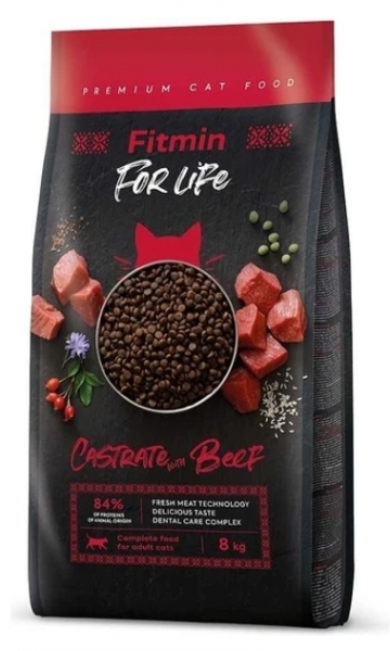 Fitmin For Life Castrate Biftekli Kısır 8 kg Kedi Maması