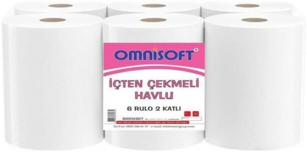 Omnisoft İçten Çekmeli Dev Kağıt Havlu 6 Rulo