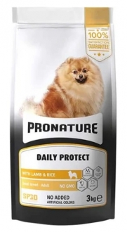 Pronature Kuzu Etli ve Pirinçli Küçük Irk Yetişkin 3 kg Köpek Maması