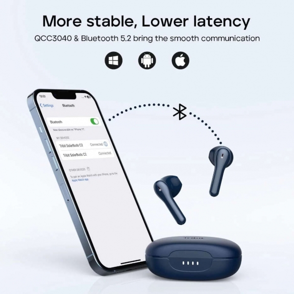 Tribit SolarBuds C2 Tam Kablosuz Kulaklık