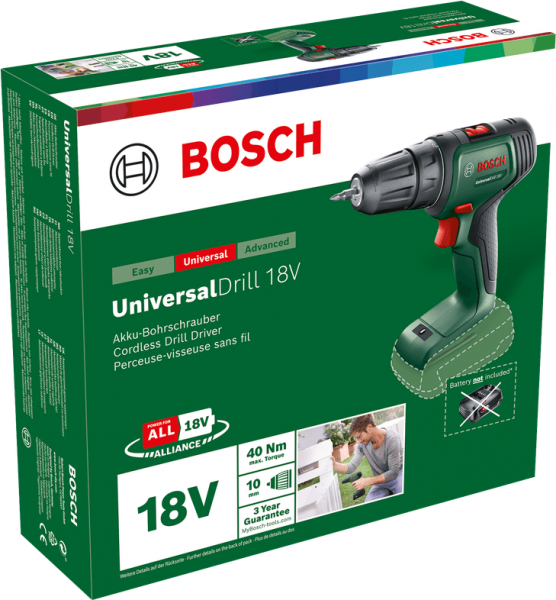 Bosch UniversalDrill 18V Solo Akülü Matkap (Aküsüz)