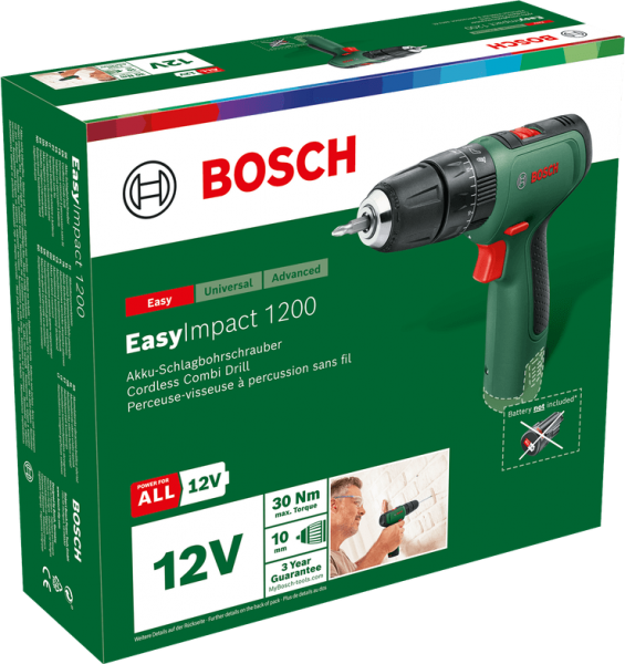 Bosch EasyImpact 1200 Solo Akülü Matkap (Aküsüz)