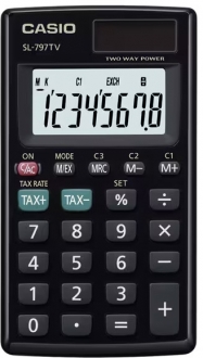Casio SL-797TV-BK Masaüstü Hesap Makinesi
