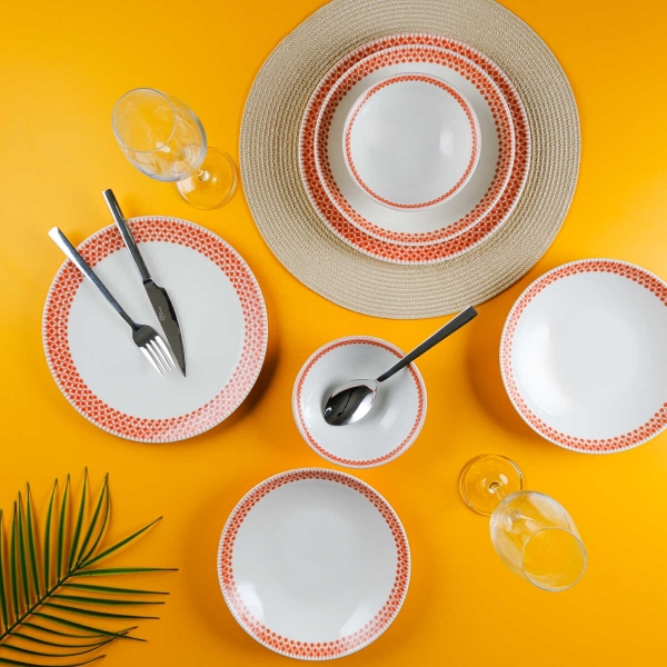 Aryıldız Ruby Red 18 Parça Yemek Takımı