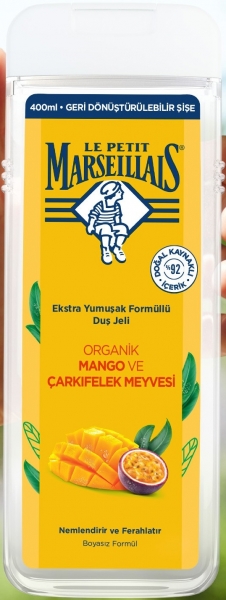 Le Petit Marseillais Organik Mango ve Çarkıfelek Meyvesi 400 ml Duş Jeli
