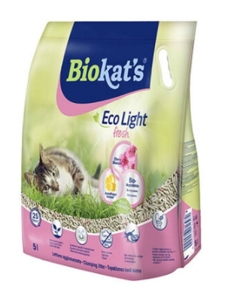 Biokats Eco Light Fresh Cherry Blossom Pelet 5 lt Kedi Kumu