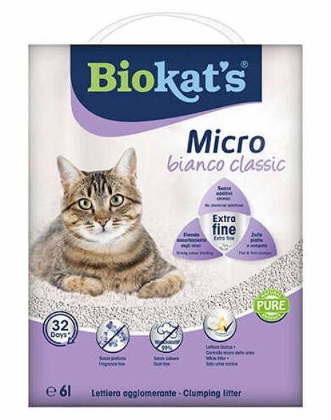 Biokats Micro Bianco Classic 6 lt Kedi Kumu
