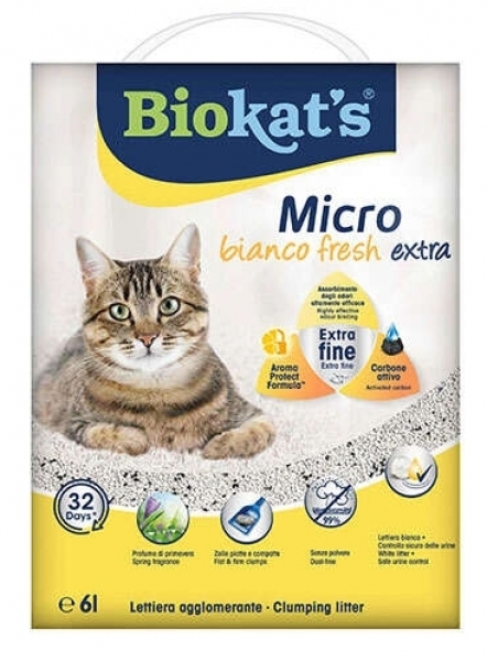 Biokats Micro Bianco Fresh Extra 6 lt Kedi Kumu