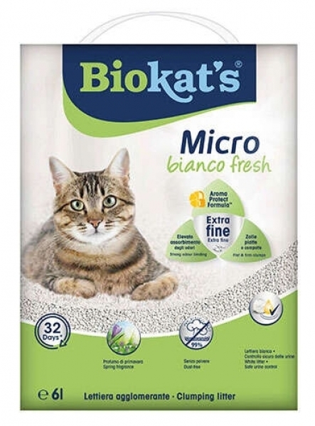 Biokats Micro Bianco Fresh 6 lt Kedi Kumu