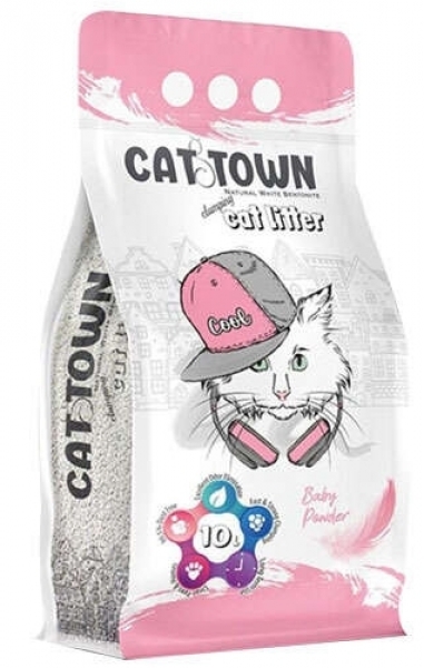 Cat Town İnce Taneli Bebek Pudralı 10 lt Kedi Kumu