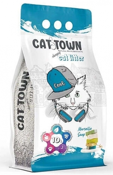 Cat Town İnce Taneli Marsilya Sabunlu 10 lt Kedi Kumu