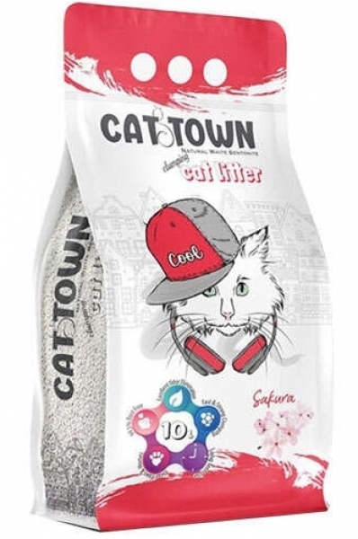 Cat Town İnce Taneli Sakura Çiçeği 10 lt Kedi Kumu