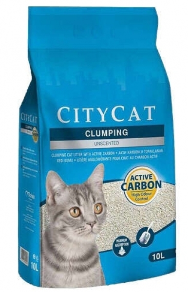 City Cat Aktif Karbonlu Topaklanan 10 lt Kedi Kumu