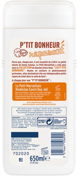 Le Petit Marseillais Bonheur Hindistan Cevizi 650 ml Duş Jeli