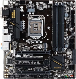 Gigabyte GA-B150M-D3H DDR3 LGA 1151 Soket Anakart