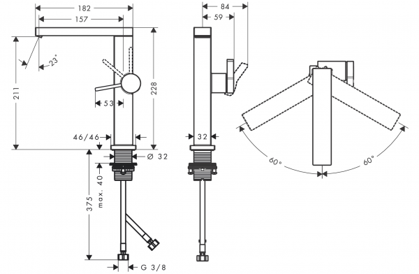 Hansgrohe Tecturis 73060000 Lavabo Bataryası