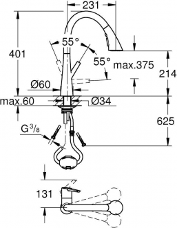 Grohe Zedra 32294DC2 Eviye Bataryası