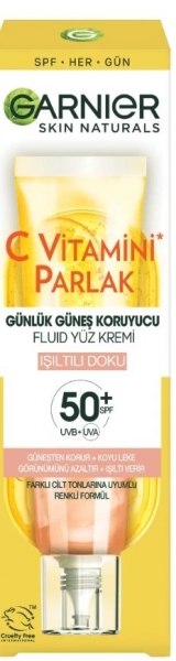 Garnier C Vitamini Parlak Günlük Fluid SPF50+ 40 ml
