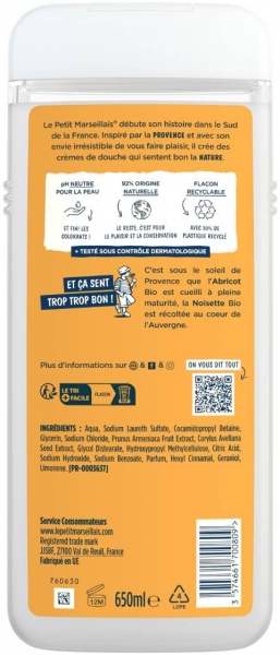 Le Petit Marseillais Kayısı ve Fındık 650 ml Duş Jeli