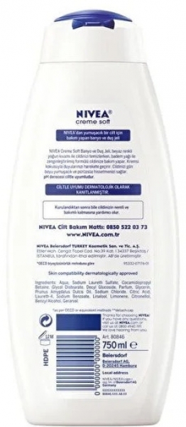 Nivea Creme Soft 750 ml Duş Jeli