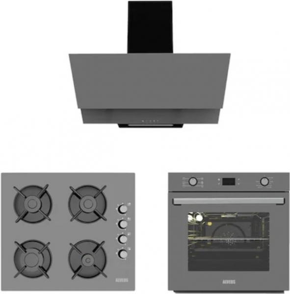 Alveus Gri Ankastre Set ALV GLS 640 + ALV MFA 627 + F17
