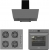 Alveus Gri Ankastre Set ALV GLS 640 + ALV MFA 627 + F17