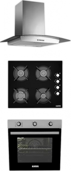 Alveus İber 615 İnox Ankastre Set ALV GLS 640 + ALV MFA 615 + İber