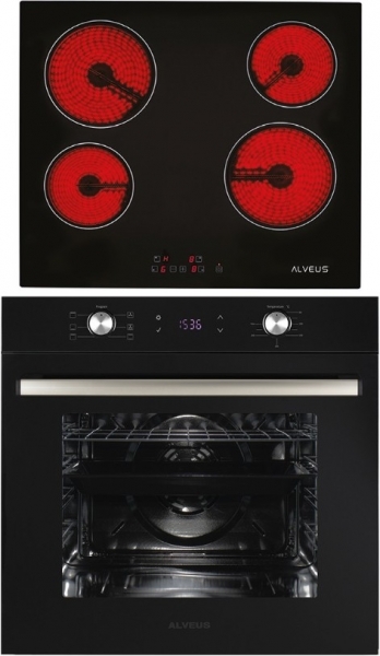 Alveus Vitro 627 Siyah 2'li Ankastre Set Vitro 641 + MFA 627C +