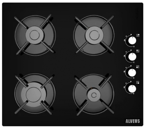 Alveus New 614 Siyah Ankastre Set ALV GLS 640 + ALV MFA 614 + Bindesit
