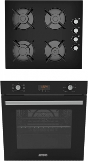 Alveus Siyah 2'li Ankastre Set ALV GLS 640 + MFA 627C +