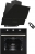 Alveus İnci Siyah 2'li Ankastre Set  + ALV MFA 614 + MOD 3000