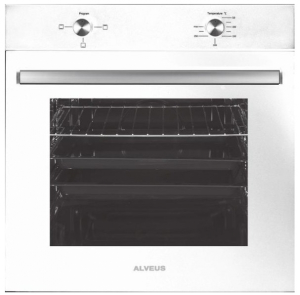 Alveus Akasya Beyaz 2'li Ankastre Set ALV GLS 640 + ALV MFA 604M +