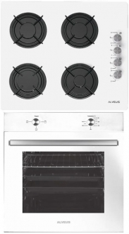 Alveus Akasya Beyaz 2'li Ankastre Set ALV GLS 640 + ALV MFA 604M +