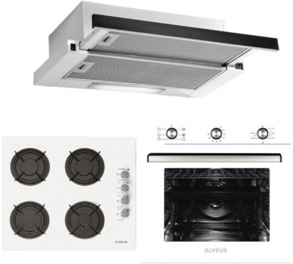Alveus Destiny 614 Beyaz Ankastre Set ALV GLS 640 + ALV MFA 614 + F-6