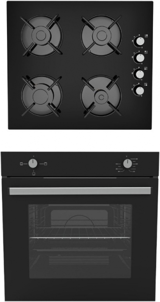 Alveus Yakamoz Siyah 2'li Ankastre Set GLS 640 + MFA 604 +