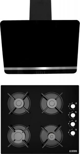 Alveus New Star Siyah 2'li Ankastre Set ALV GLS 640 + + Bindesit