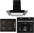 Alveus Akdeniz 604 Siyah Ankastre Set ALV GLS 640 + MFA 604 + İber