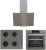 Arçelik Airfry Grion Gri Ankastre Set OCD T 601 EG + AFC 361 G + P 14 YEG