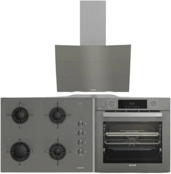 Arçelik Grion Gri Ankastre Set OCD T 651 EG + AFC 361 G + P 14 YEG