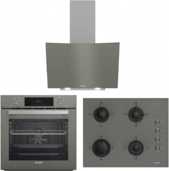 Arçelik Gri Ankastre Set OCD T 651 EG + AFC 340 G + P 14 YEG