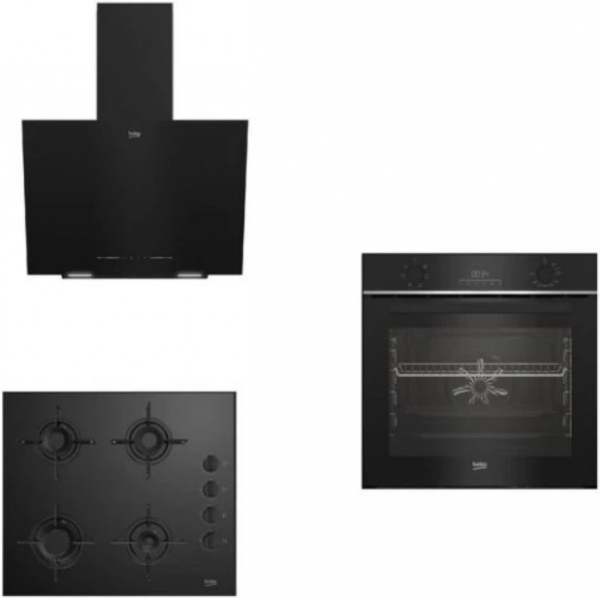 Beko Siyah Ankastre Set BOCD T 6011 ES + BFC 330 S + BDE 6040 S