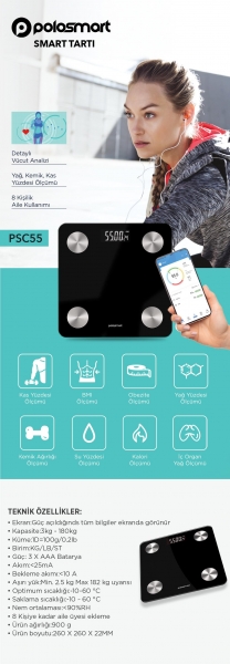 Polosmart PSC55 Dijital Banyo Tartısı