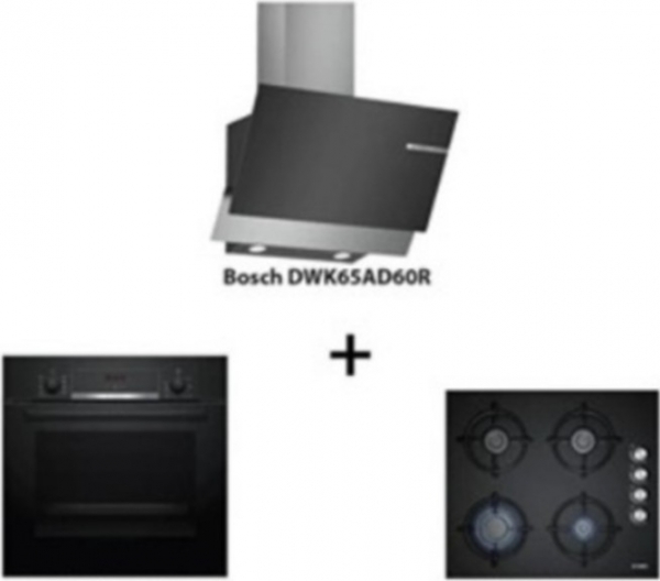 Bosch Siyah Ankastre Set POP6C6O10O + HBF534EB3T + DWK65AD60R
