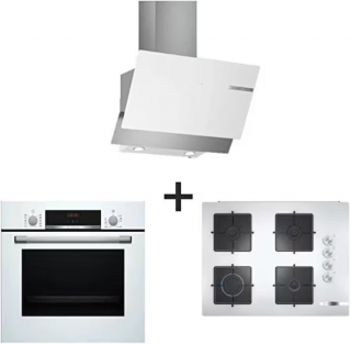 Bosch Beyaz Ankastre Set POP7C2O12O + HIF534EW3T + DWK65AD20R