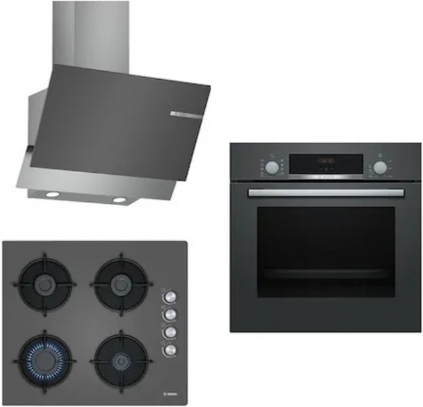 Bosch 164 Gri Ankastre Set POP6C9O10O + HBF514BH0T + DWK65AD70R
