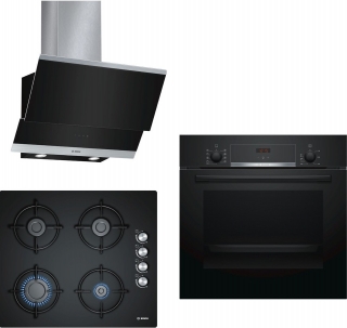 Bosch Siyah Ankastre Set POP6C6B11O + HBF534EB0T + DWK065G60T